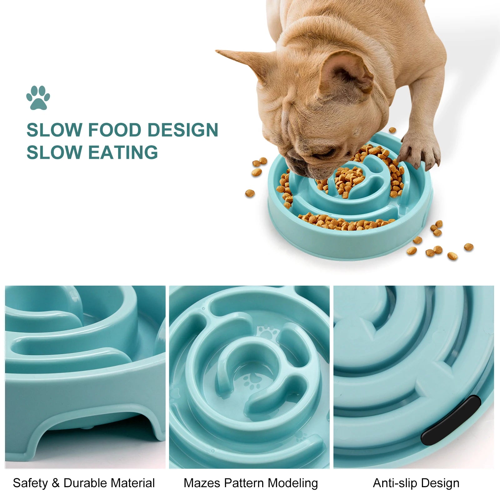 Non-Slip Slow Feeder Bowl